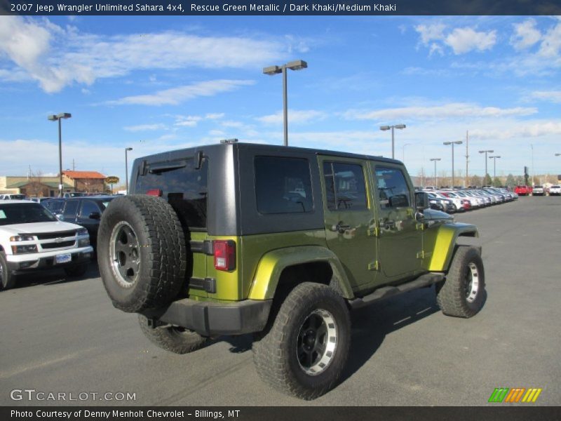 Rescue Green Metallic / Dark Khaki/Medium Khaki 2007 Jeep Wrangler Unlimited Sahara 4x4