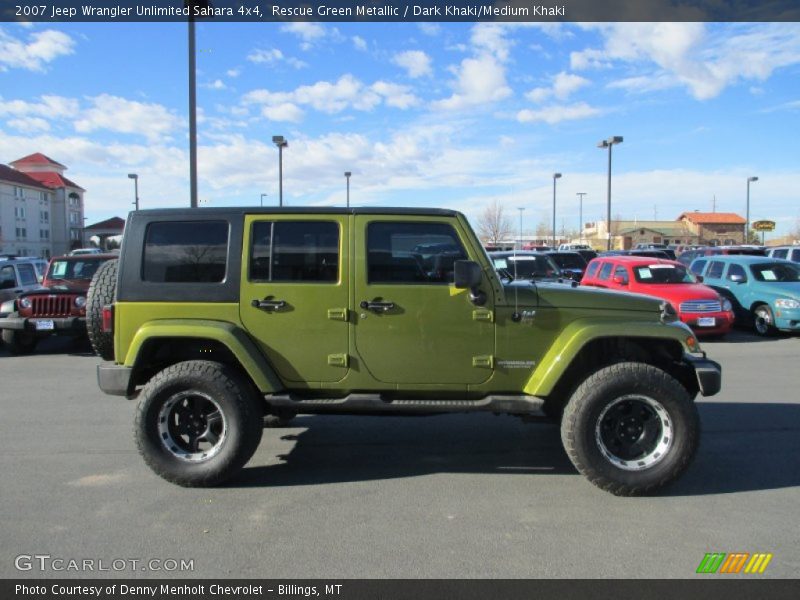 Rescue Green Metallic / Dark Khaki/Medium Khaki 2007 Jeep Wrangler Unlimited Sahara 4x4