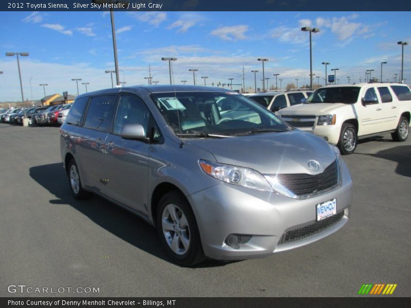 Silver Sky Metallic / Light Gray 2012 Toyota Sienna