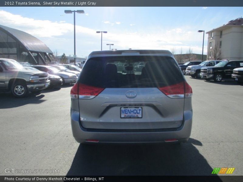 Silver Sky Metallic / Light Gray 2012 Toyota Sienna