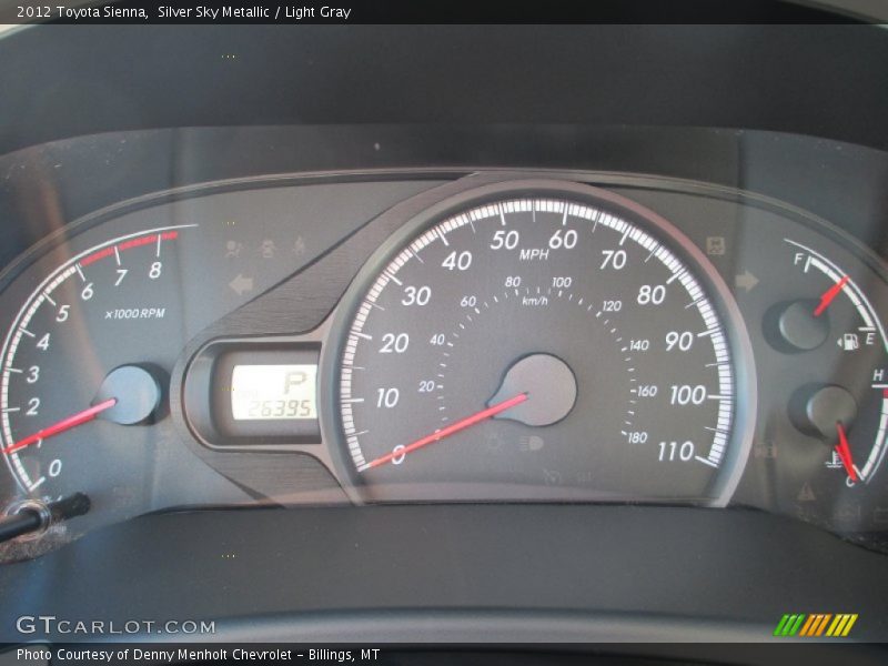 Silver Sky Metallic / Light Gray 2012 Toyota Sienna