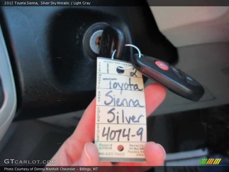 Silver Sky Metallic / Light Gray 2012 Toyota Sienna