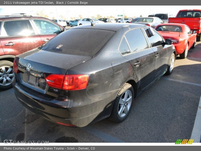 Black / Cornsilk Beige 2011 Volkswagen Jetta TDI Sedan