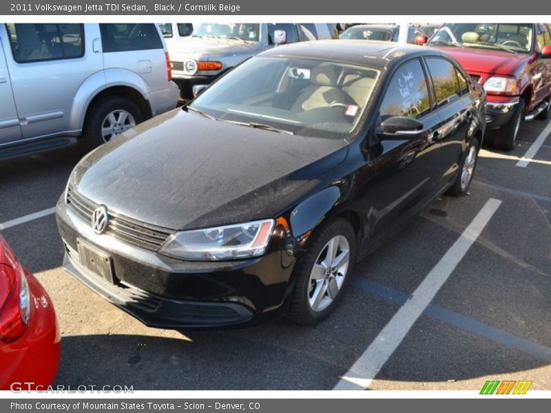Black / Cornsilk Beige 2011 Volkswagen Jetta TDI Sedan