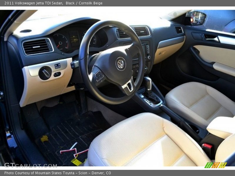 Black / Cornsilk Beige 2011 Volkswagen Jetta TDI Sedan