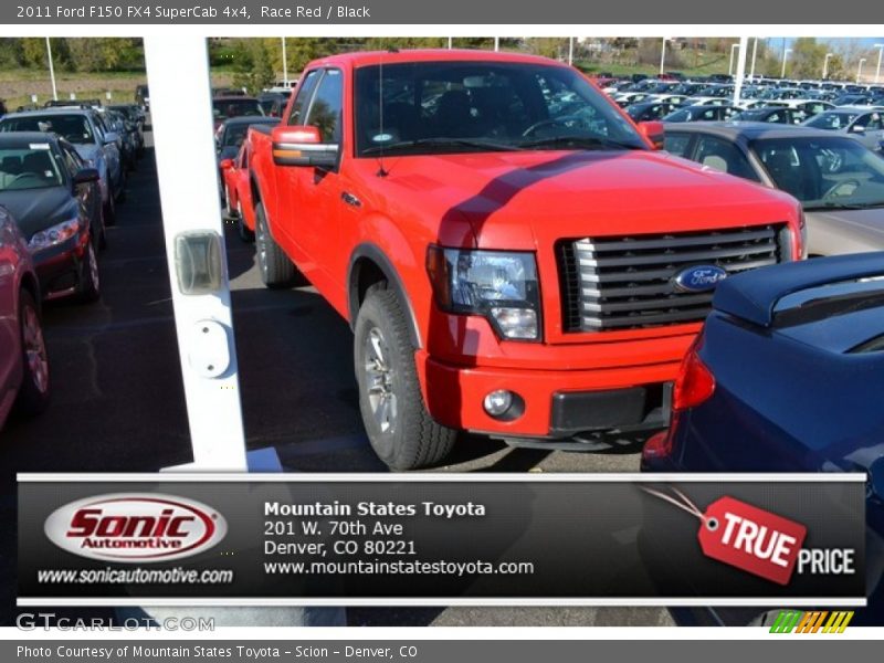 Race Red / Black 2011 Ford F150 FX4 SuperCab 4x4