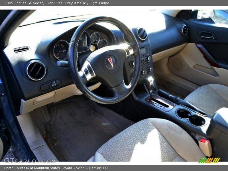 Dark Steel Gray Metallic / Light Taupe 2009 Pontiac G6 Sedan