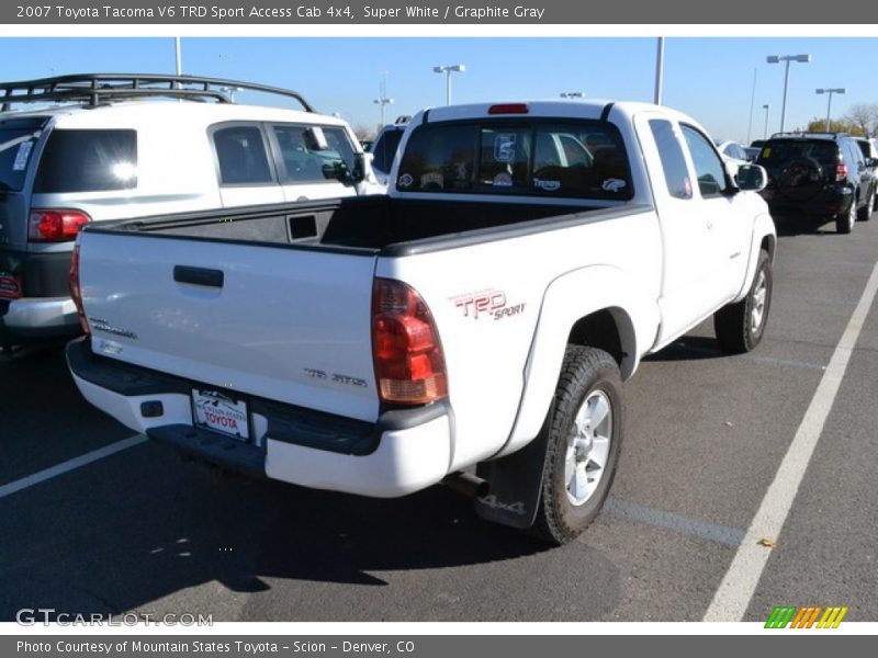Super White / Graphite Gray 2007 Toyota Tacoma V6 TRD Sport Access Cab 4x4