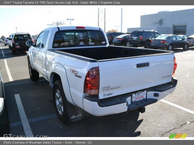 Super White / Graphite Gray 2007 Toyota Tacoma V6 TRD Sport Access Cab 4x4