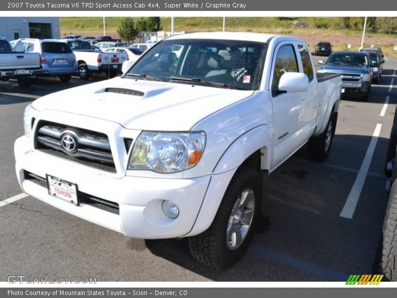 Super White / Graphite Gray 2007 Toyota Tacoma V6 TRD Sport Access Cab 4x4