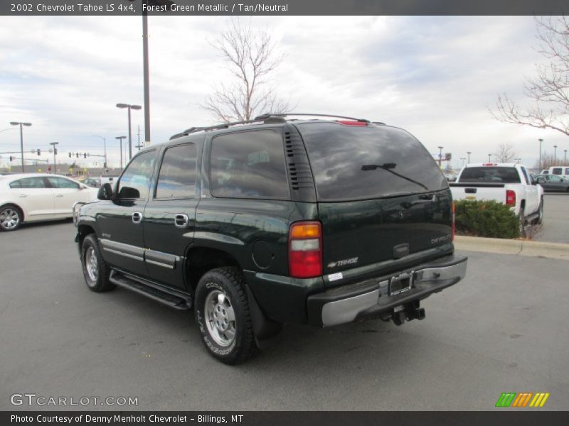 Forest Green Metallic / Tan/Neutral 2002 Chevrolet Tahoe LS 4x4