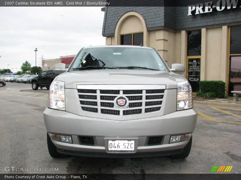 Gold Mist / Ebony/Ebony 2007 Cadillac Escalade ESV AWD