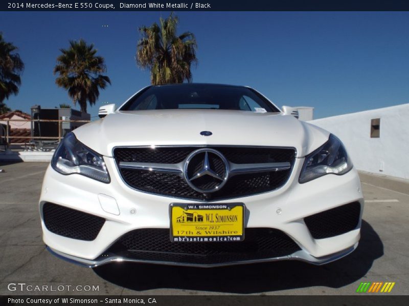 Diamond White Metallic / Black 2014 Mercedes-Benz E 550 Coupe