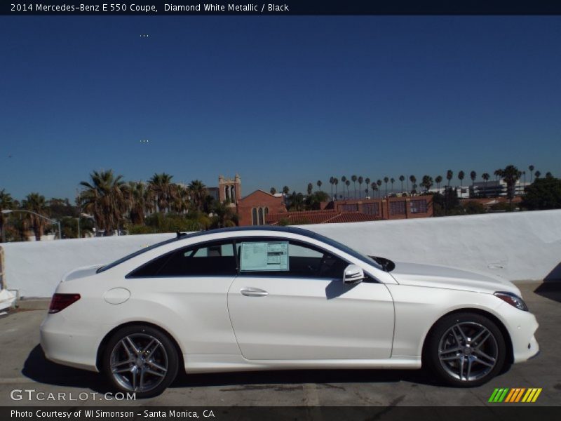 Diamond White Metallic / Black 2014 Mercedes-Benz E 550 Coupe