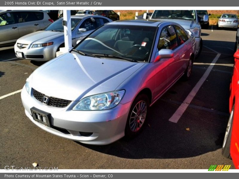 Satin Silver Metallic / Gray 2005 Honda Civic EX Coupe