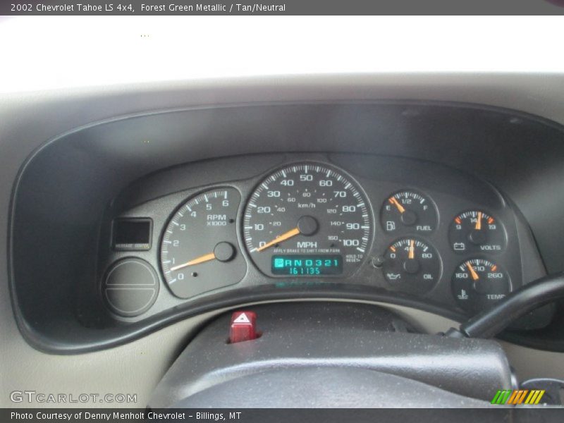 Forest Green Metallic / Tan/Neutral 2002 Chevrolet Tahoe LS 4x4
