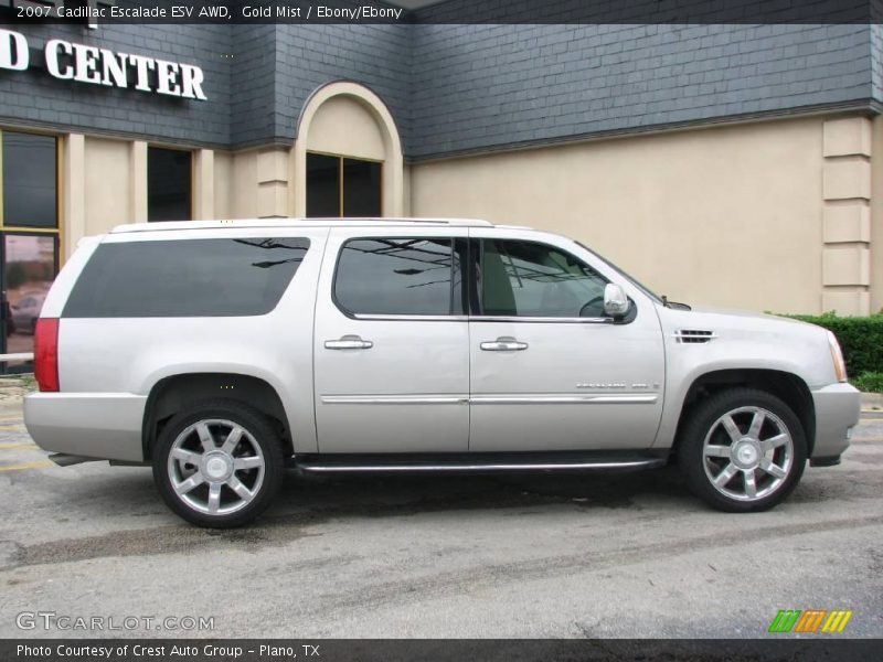 Gold Mist / Ebony/Ebony 2007 Cadillac Escalade ESV AWD