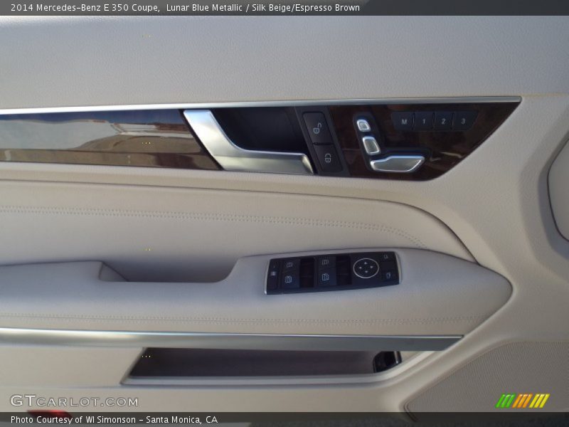 Lunar Blue Metallic / Silk Beige/Espresso Brown 2014 Mercedes-Benz E 350 Coupe
