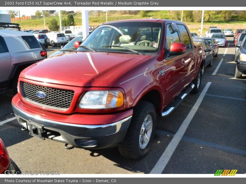 Toreador Red Metallic / Medium Graphite Grey 2003 Ford F150 XLT SuperCrew 4x4