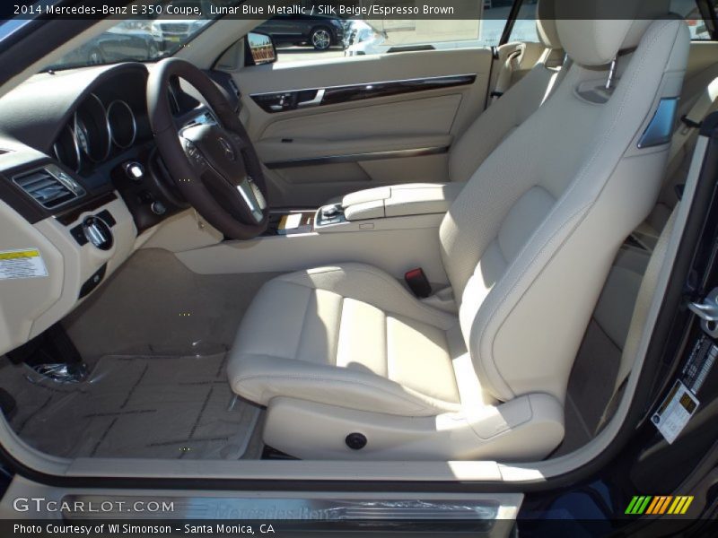 Lunar Blue Metallic / Silk Beige/Espresso Brown 2014 Mercedes-Benz E 350 Coupe