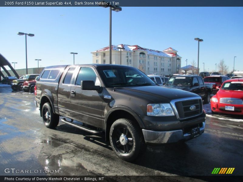 Dark Stone Metallic / Tan 2005 Ford F150 Lariat SuperCab 4x4