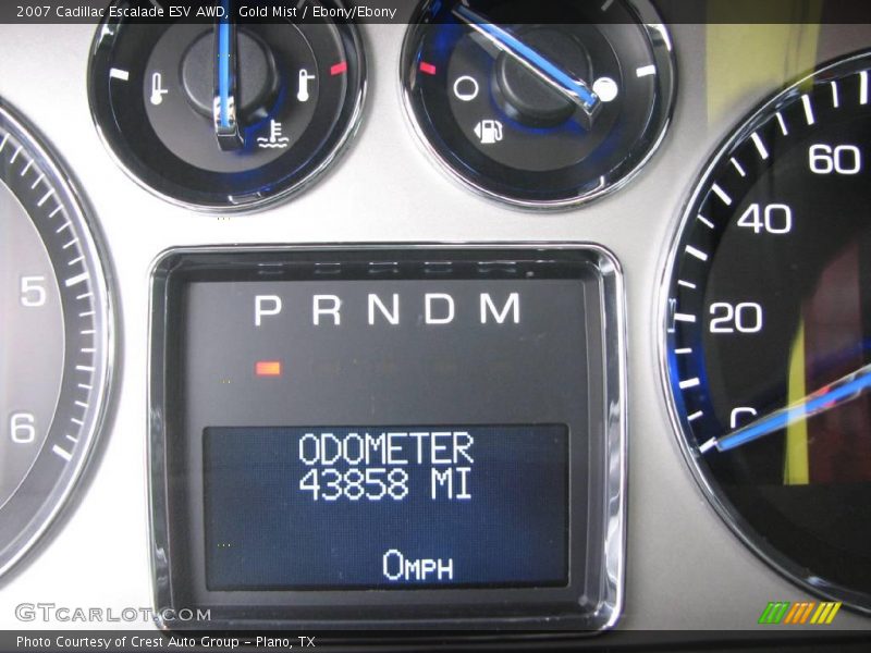 Gold Mist / Ebony/Ebony 2007 Cadillac Escalade ESV AWD