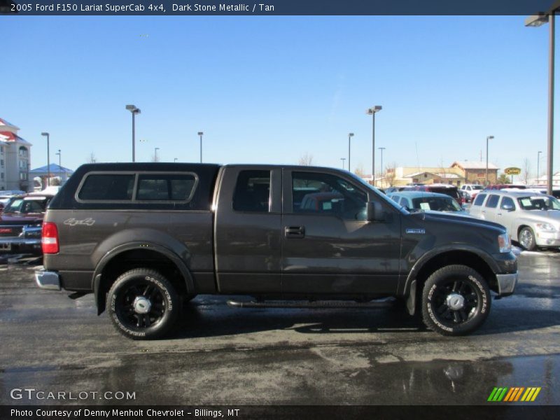 Dark Stone Metallic / Tan 2005 Ford F150 Lariat SuperCab 4x4