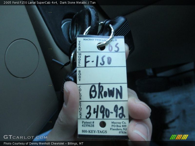 Dark Stone Metallic / Tan 2005 Ford F150 Lariat SuperCab 4x4