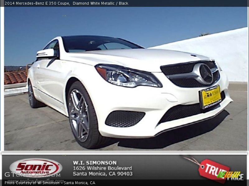 Diamond White Metallic / Black 2014 Mercedes-Benz E 350 Coupe