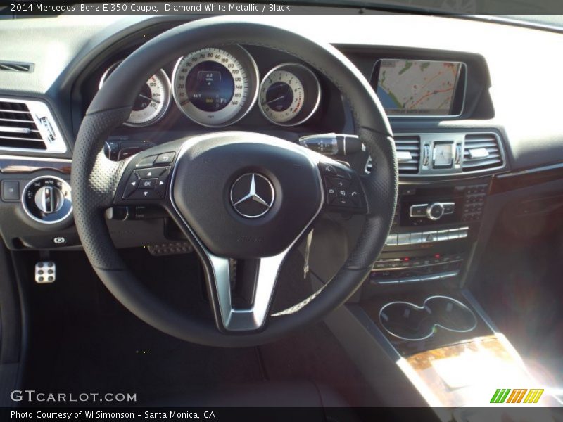 Diamond White Metallic / Black 2014 Mercedes-Benz E 350 Coupe