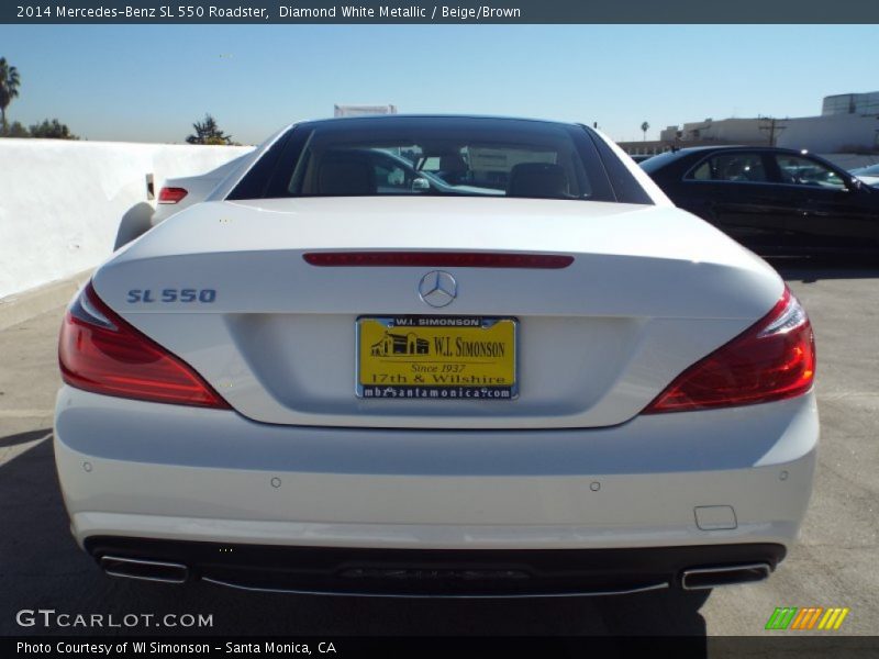 Diamond White Metallic / Beige/Brown 2014 Mercedes-Benz SL 550 Roadster