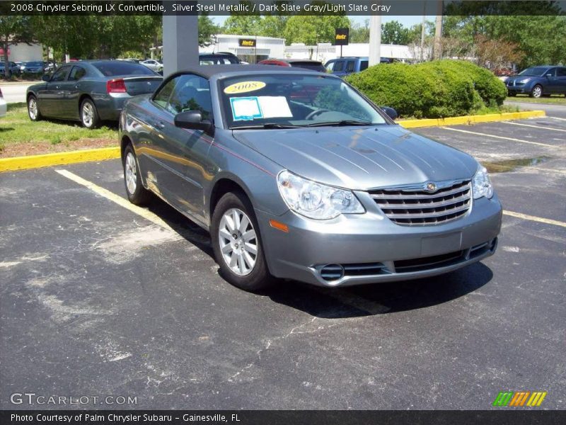 Silver Steel Metallic / Dark Slate Gray/Light Slate Gray 2008 Chrysler Sebring LX Convertible