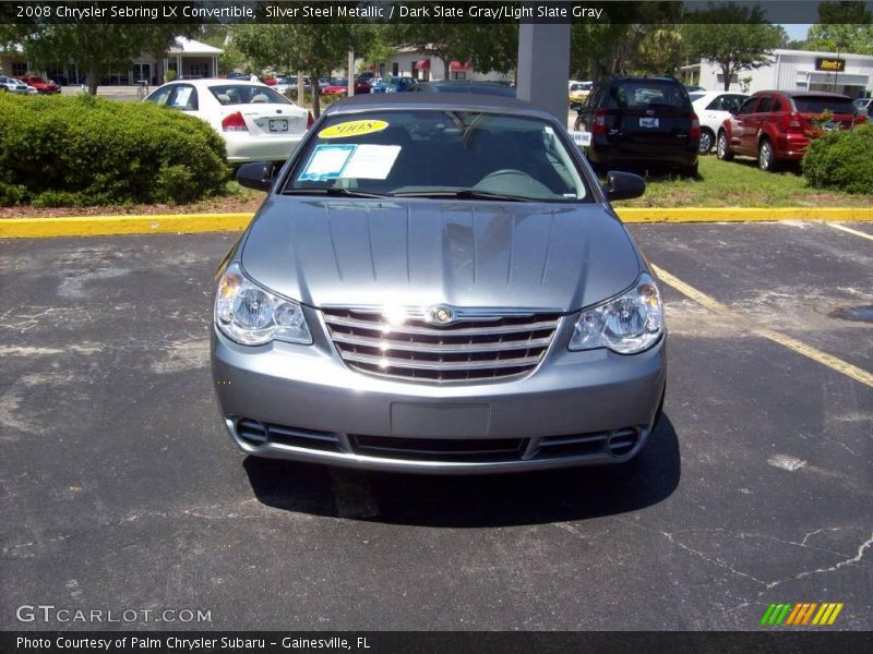 Silver Steel Metallic / Dark Slate Gray/Light Slate Gray 2008 Chrysler Sebring LX Convertible
