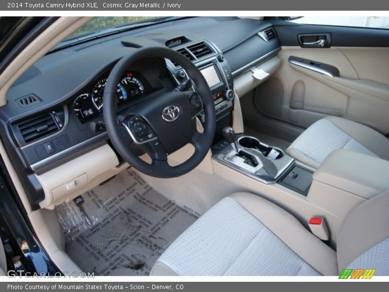 Cosmic Gray Metallic / Ivory 2014 Toyota Camry Hybrid XLE