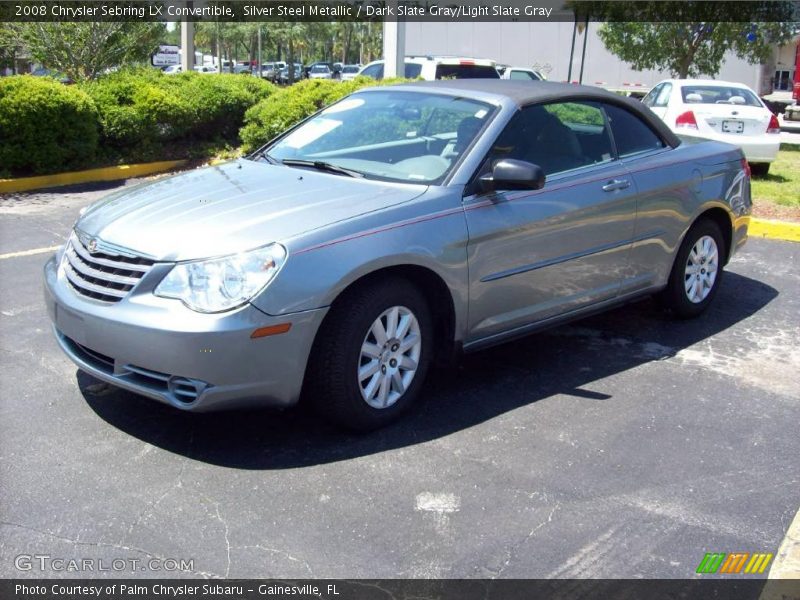 Silver Steel Metallic / Dark Slate Gray/Light Slate Gray 2008 Chrysler Sebring LX Convertible