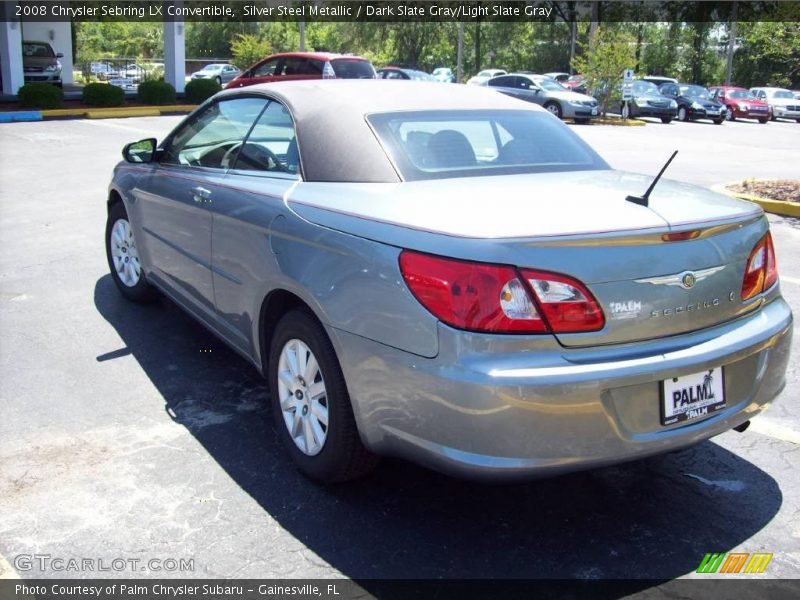 Silver Steel Metallic / Dark Slate Gray/Light Slate Gray 2008 Chrysler Sebring LX Convertible