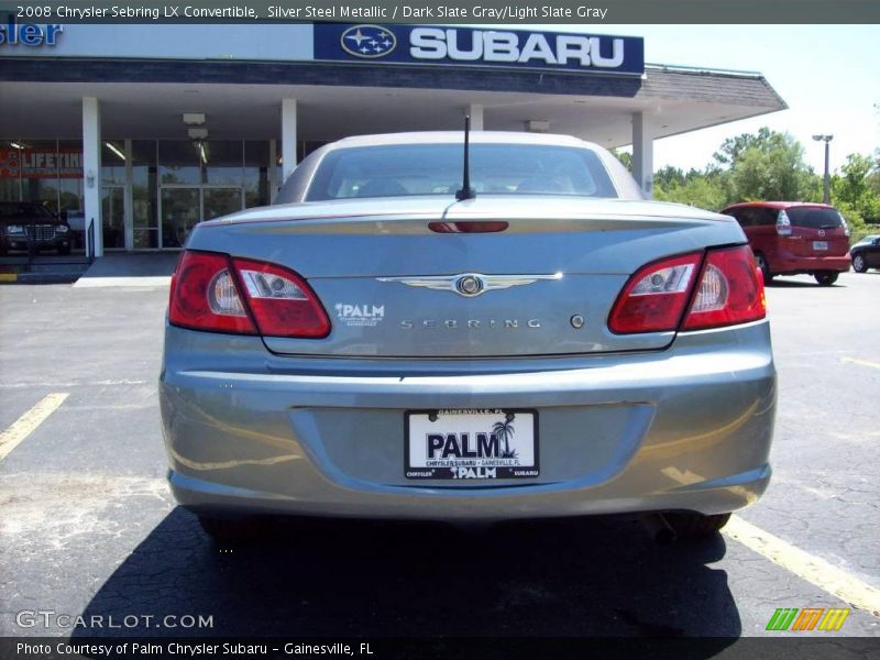 Silver Steel Metallic / Dark Slate Gray/Light Slate Gray 2008 Chrysler Sebring LX Convertible
