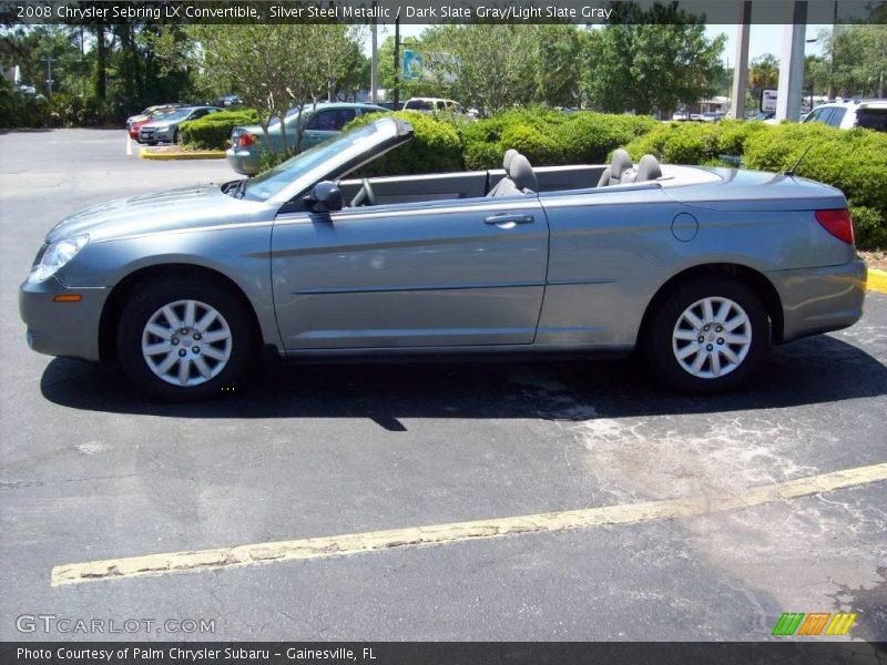 Silver Steel Metallic / Dark Slate Gray/Light Slate Gray 2008 Chrysler Sebring LX Convertible