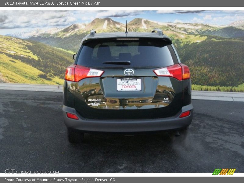 Spruce Green Mica / Ash 2013 Toyota RAV4 LE AWD