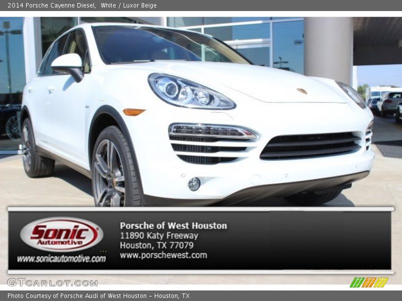 White / Luxor Beige 2014 Porsche Cayenne Diesel
