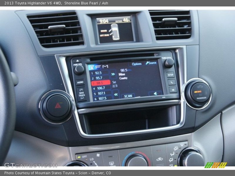 Shoreline Blue Pearl / Ash 2013 Toyota Highlander V6 4WD