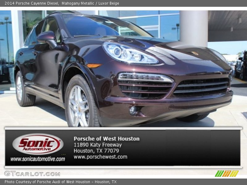 Mahogany Metallic / Luxor Beige 2014 Porsche Cayenne Diesel