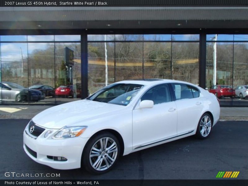 Starfire White Pearl / Black 2007 Lexus GS 450h Hybrid