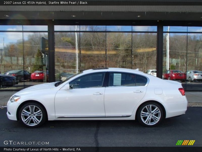 Starfire White Pearl / Black 2007 Lexus GS 450h Hybrid