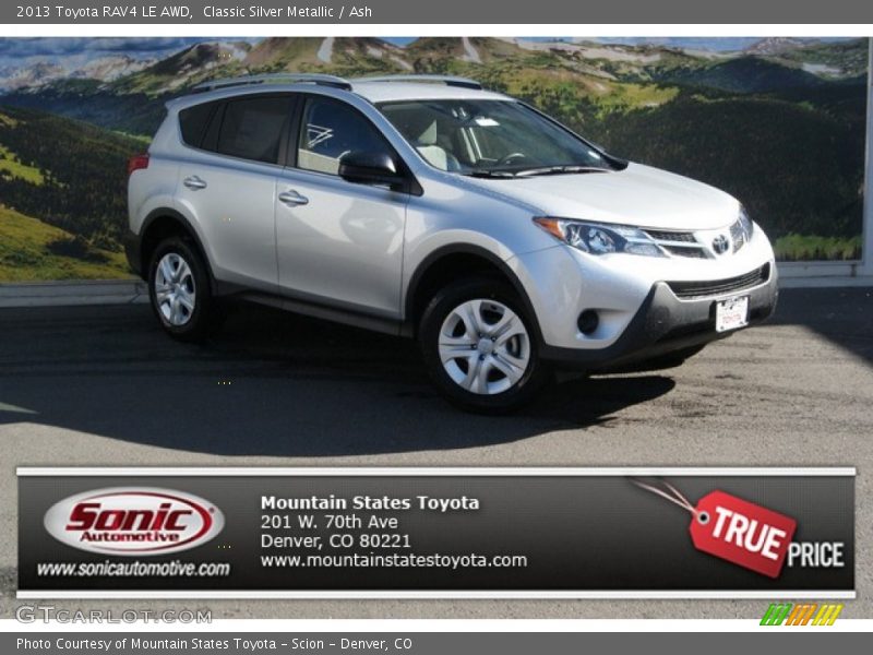 Classic Silver Metallic / Ash 2013 Toyota RAV4 LE AWD