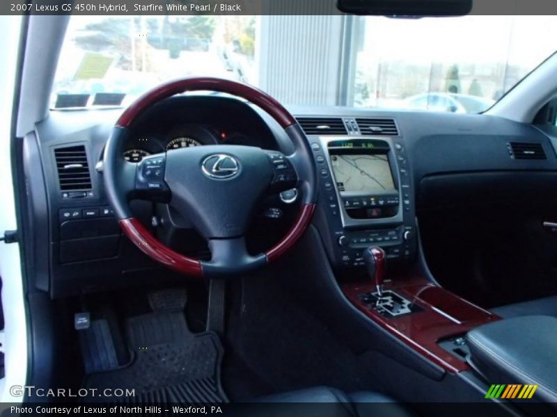 Starfire White Pearl / Black 2007 Lexus GS 450h Hybrid