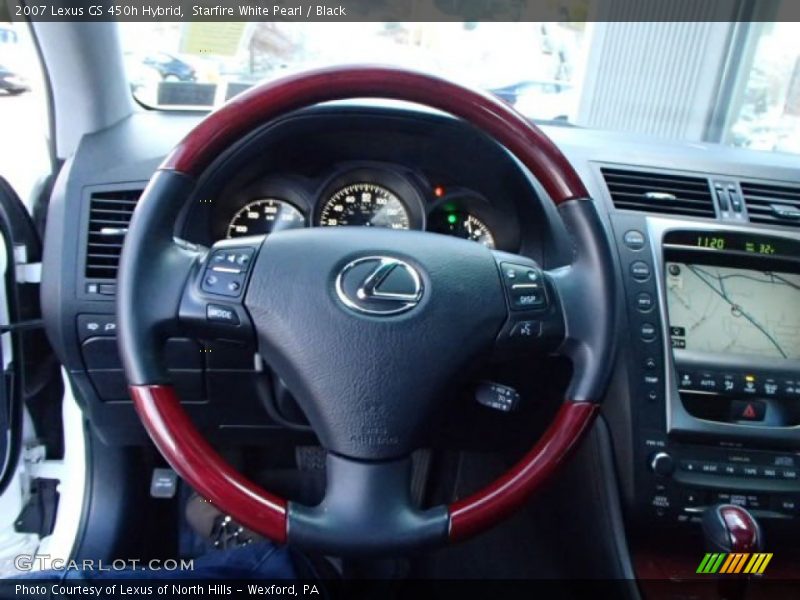 Starfire White Pearl / Black 2007 Lexus GS 450h Hybrid