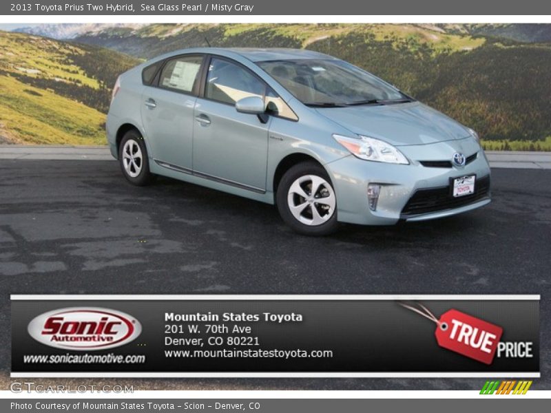 Sea Glass Pearl / Misty Gray 2013 Toyota Prius Two Hybrid