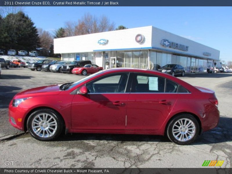 Crystal Red Metallic Tintcoat / Jet Black 2011 Chevrolet Cruze ECO