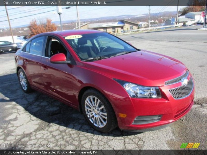 Crystal Red Metallic Tintcoat / Jet Black 2011 Chevrolet Cruze ECO
